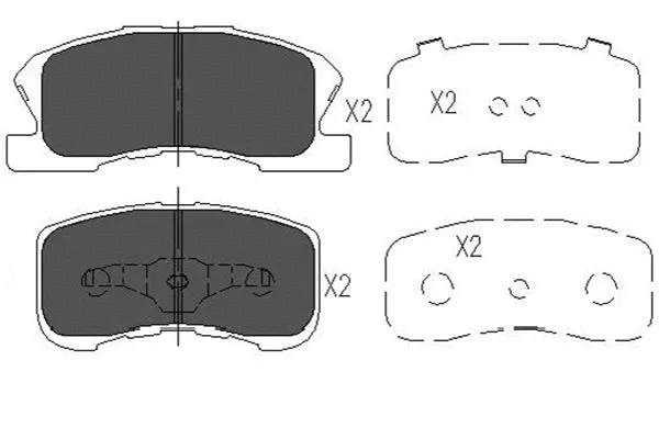 Diskinių stabdžių trinkelių rinkinys KAVO PARTS KBP-1508