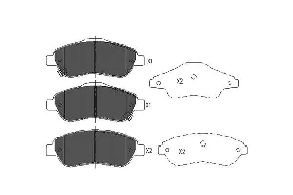 Diskinių stabdžių trinkelių rinkinys KAVO PARTS KBP-2041