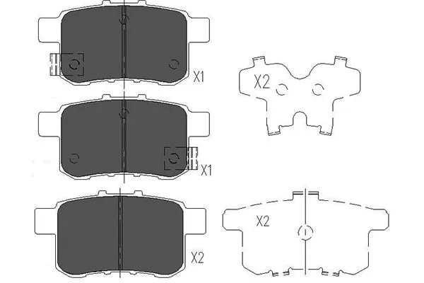 Diskinių stabdžių trinkelių rinkinys KAVO PARTS KBP-2044