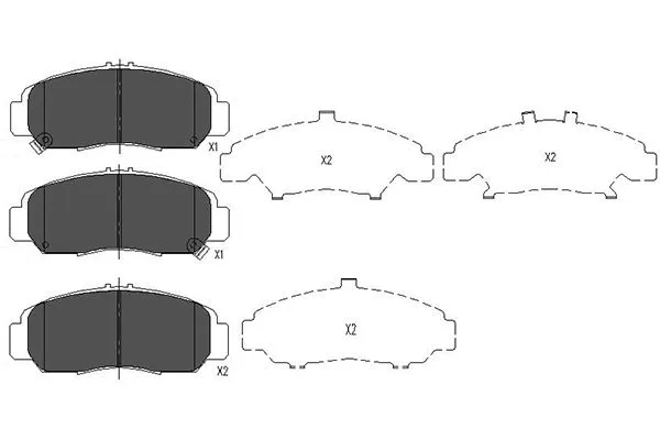Diskinių stabdžių trinkelių rinkinys KAVO PARTS KBP-2047