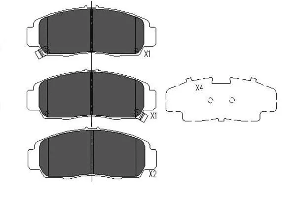 Diskinių stabdžių trinkelių rinkinys KAVO PARTS KBP-2052