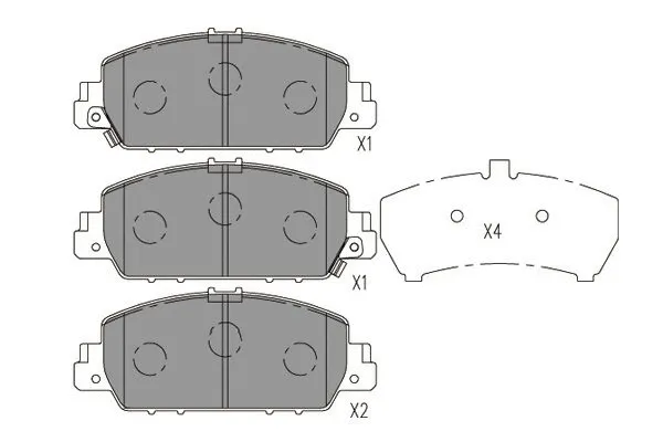 Diskinių stabdžių trinkelių rinkinys KAVO PARTS KBP-2058