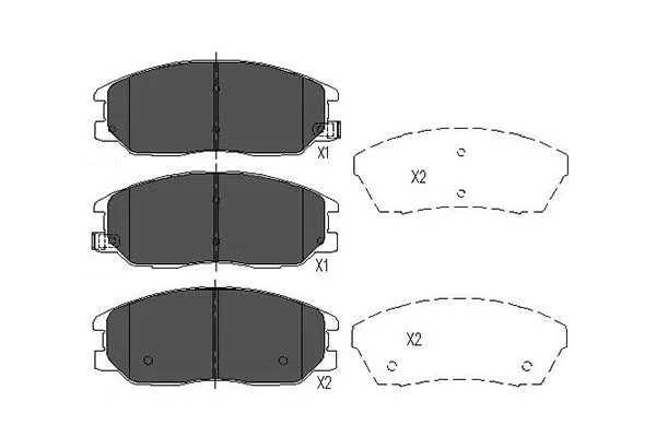 Diskinių stabdžių trinkelių rinkinys KAVO PARTS KBP-3021