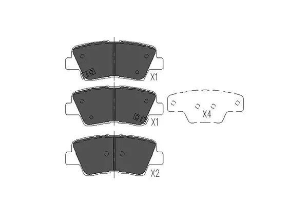 Diskinių stabdžių trinkelių rinkinys KAVO PARTS KBP-3025