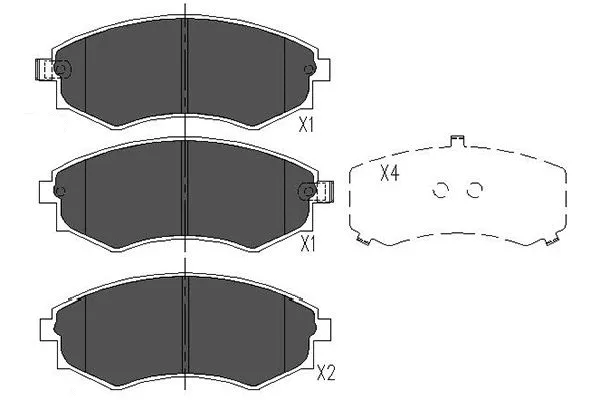Diskinių stabdžių trinkelių rinkinys KAVO PARTS KBP-3027