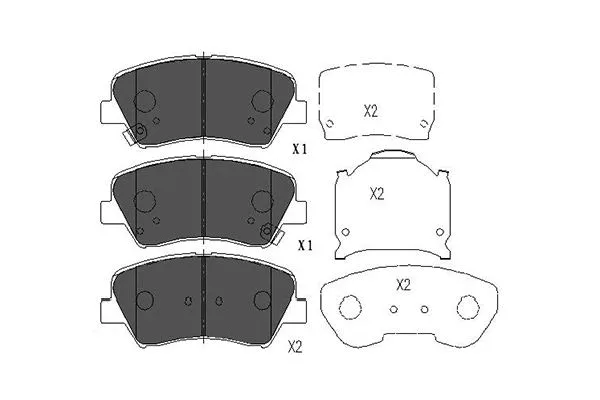 Diskinių stabdžių trinkelių rinkinys KAVO PARTS KBP-3030