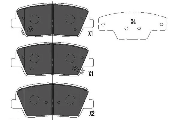 Diskinių stabdžių trinkelių rinkinys KAVO PARTS KBP-3034