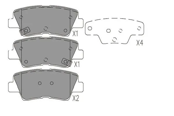 Diskinių stabdžių trinkelių rinkinys KAVO PARTS KBP-3045