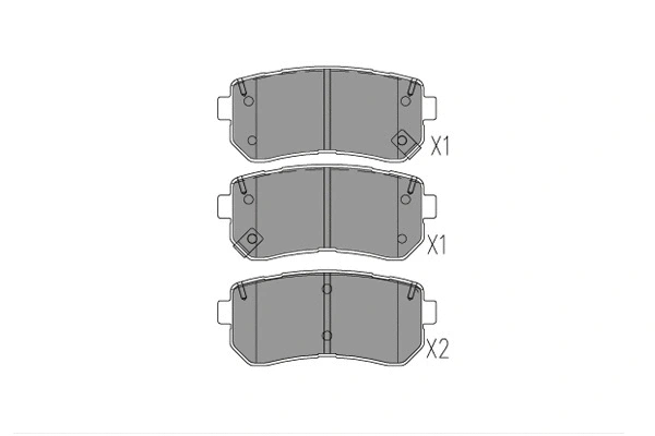 Diskinių stabdžių trinkelių rinkinys KAVO PARTS KBP-3054