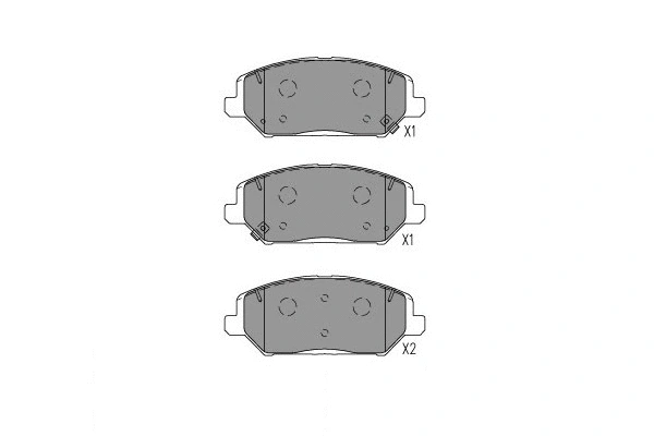 Diskinių stabdžių trinkelių rinkinys KAVO PARTS KBP-3055