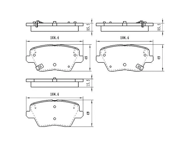 Diskinių stabdžių trinkelių rinkinys KAVO PARTS KBP-3058
