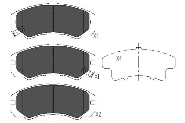 Diskinių stabdžių trinkelių rinkinys KAVO PARTS KBP-3501