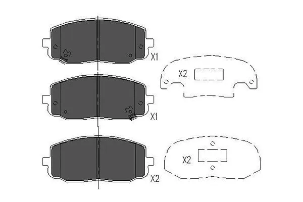 Diskinių stabdžių trinkelių rinkinys KAVO PARTS KBP-4006