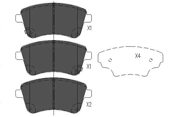 Diskinių stabdžių trinkelių rinkinys KAVO PARTS KBP-4028