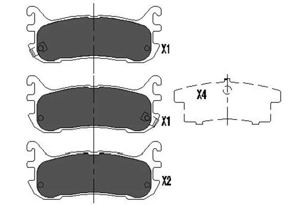 Diskinių stabdžių trinkelių rinkinys KAVO PARTS KBP-4539