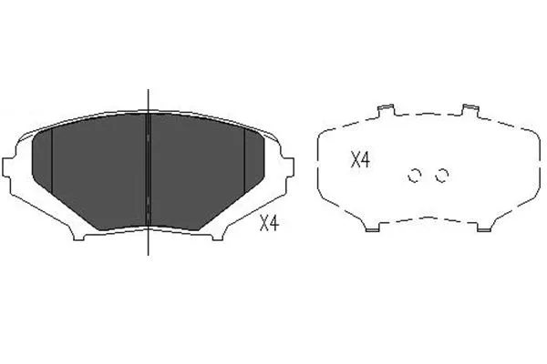 Diskinių stabdžių trinkelių rinkinys KAVO PARTS KBP-4546
