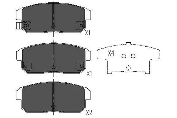 Diskinių stabdžių trinkelių rinkinys KAVO PARTS KBP-4547