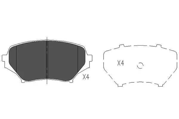 Diskinių stabdžių trinkelių rinkinys KAVO PARTS KBP-4550