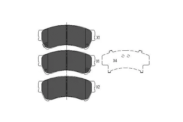 Diskinių stabdžių trinkelių rinkinys KAVO PARTS KBP-4557