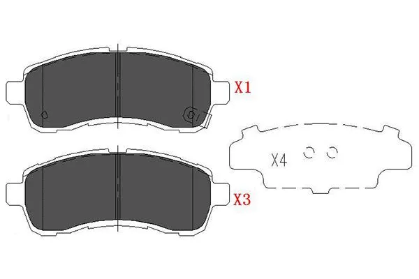Diskinių stabdžių trinkelių rinkinys KAVO PARTS KBP-4560