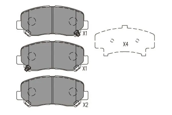 Diskinių stabdžių trinkelių rinkinys KAVO PARTS KBP-4563