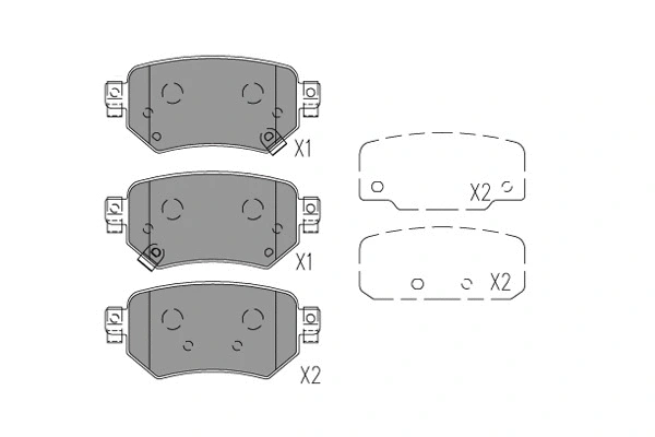 Diskinių stabdžių trinkelių rinkinys KAVO PARTS KBP-4577