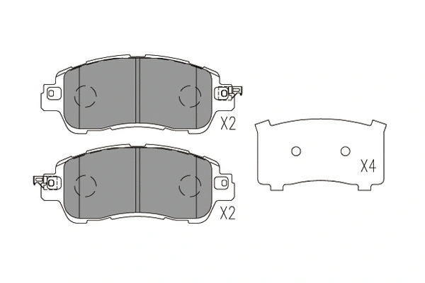 Diskinių stabdžių trinkelių rinkinys KAVO PARTS KBP-4578