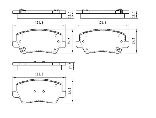 Diskinių stabdžių trinkelių rinkinys KAVO PARTS KBP-4579