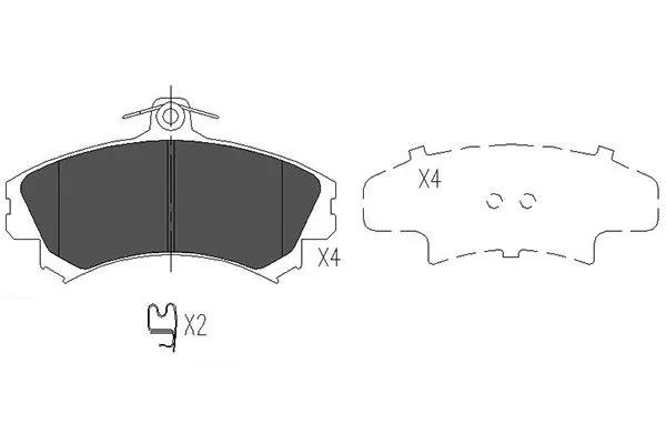 Diskinių stabdžių trinkelių rinkinys KAVO PARTS KBP-5507