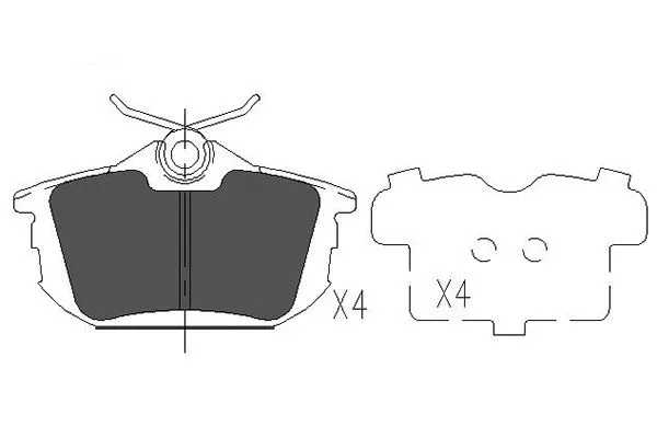 Diskinių stabdžių trinkelių rinkinys KAVO PARTS KBP-5513