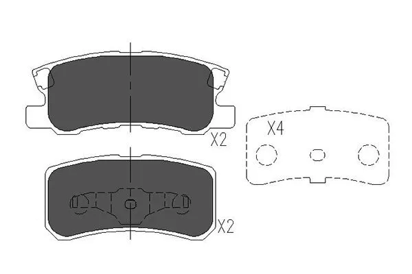 Diskinių stabdžių trinkelių rinkinys KAVO PARTS KBP-5515