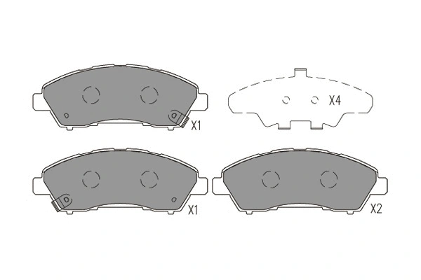 Diskinių stabdžių trinkelių rinkinys KAVO PARTS KBP-5563