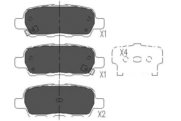 Diskinių stabdžių trinkelių rinkinys KAVO PARTS KBP-6517