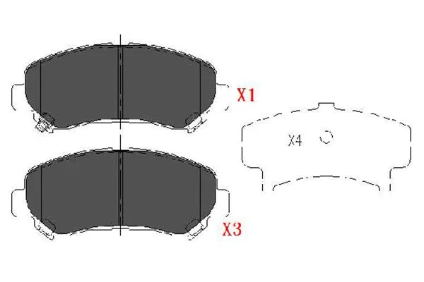 Diskinių stabdžių trinkelių rinkinys KAVO PARTS KBP-6519