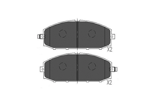 Diskinių stabdžių trinkelių rinkinys KAVO PARTS KBP-6540