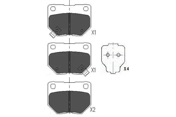 Diskinių stabdžių trinkelių rinkinys KAVO PARTS KBP-6545