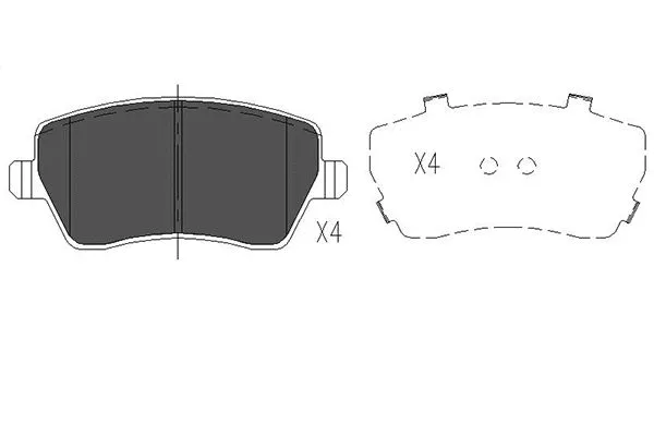 Diskinių stabdžių trinkelių rinkinys KAVO PARTS KBP-6559