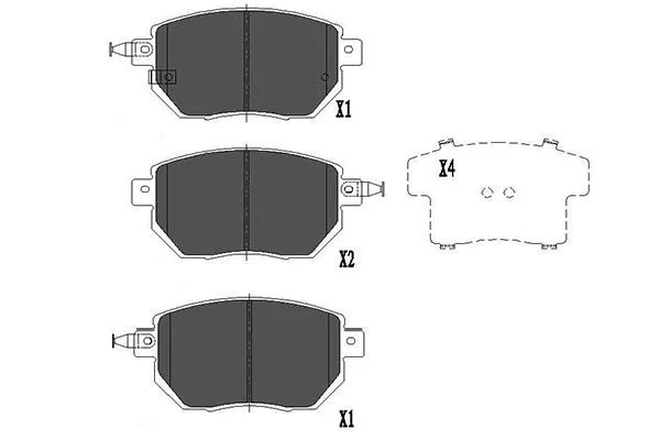 Diskinių stabdžių trinkelių rinkinys KAVO PARTS KBP-6573