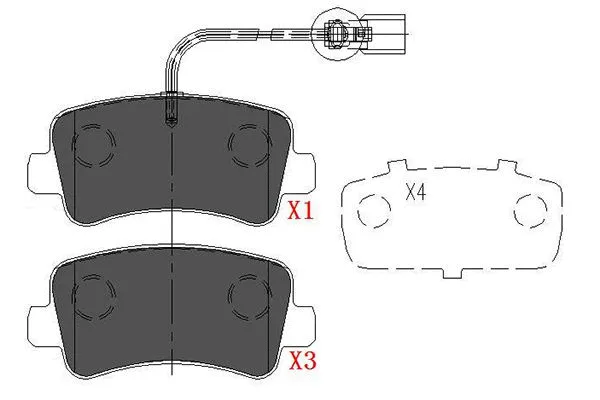 Diskinių stabdžių trinkelių rinkinys KAVO PARTS KBP-6590