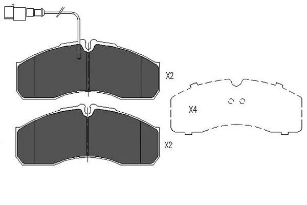 Diskinių stabdžių trinkelių rinkinys KAVO PARTS KBP-6591