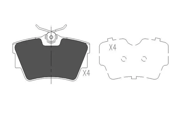 Diskinių stabdžių trinkelių rinkinys KAVO PARTS KBP-6604