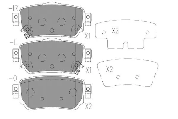 Diskinių stabdžių trinkelių rinkinys KAVO PARTS KBP-6615