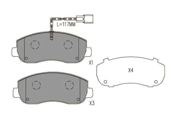 Diskinių stabdžių trinkelių rinkinys KAVO PARTS KBP-6616