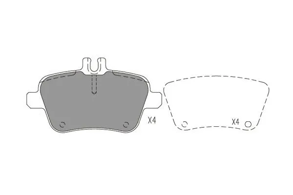 Diskinių stabdžių trinkelių rinkinys KAVO PARTS KBP-6619