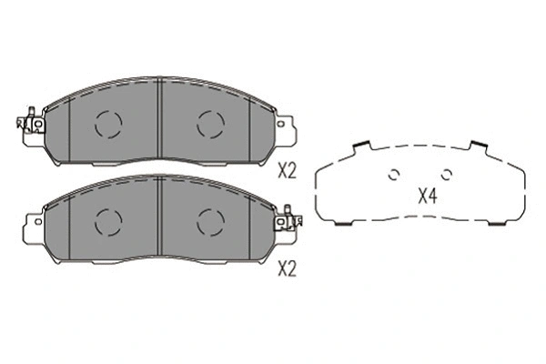 Diskinių stabdžių trinkelių rinkinys KAVO PARTS KBP-6625
