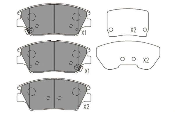 Diskinių stabdžių trinkelių rinkinys KAVO PARTS KBP-7510