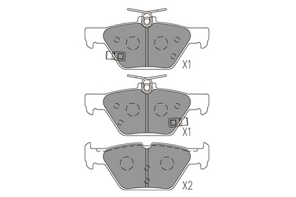 Diskinių stabdžių trinkelių rinkinys KAVO PARTS KBP-8028