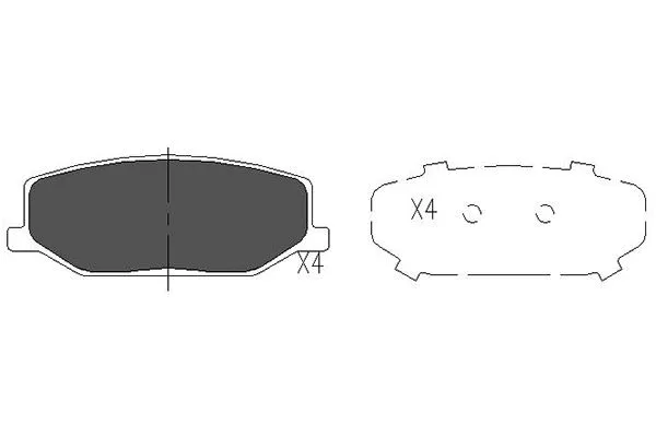 Diskinių stabdžių trinkelių rinkinys KAVO PARTS KBP-8502