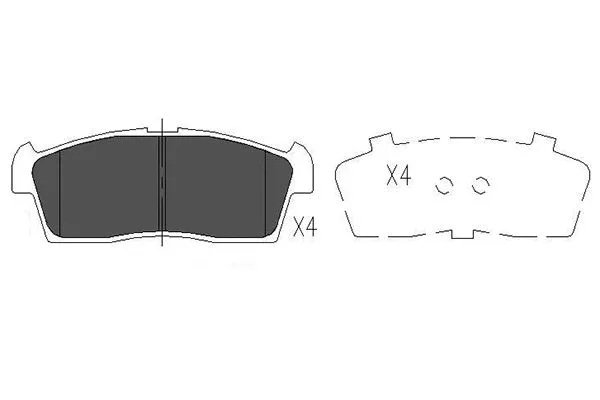 Diskinių stabdžių trinkelių rinkinys KAVO PARTS KBP-8521