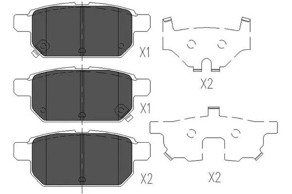 Diskinių stabdžių trinkelių rinkinys KAVO PARTS KBP-8526